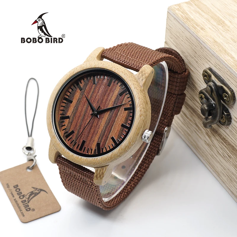 BOBO BIRD WD10 Mens Luxury Top Brand Design Watch Men Wood Wristwatches Designer Watches Luxury Bamboo