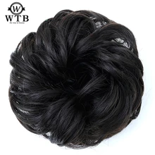 WTB синтетические волосы шиньоны эластичная резинка для волос для наращивания волос лента конский хвост волосы пряди Updo шиньоны булочки шнурок