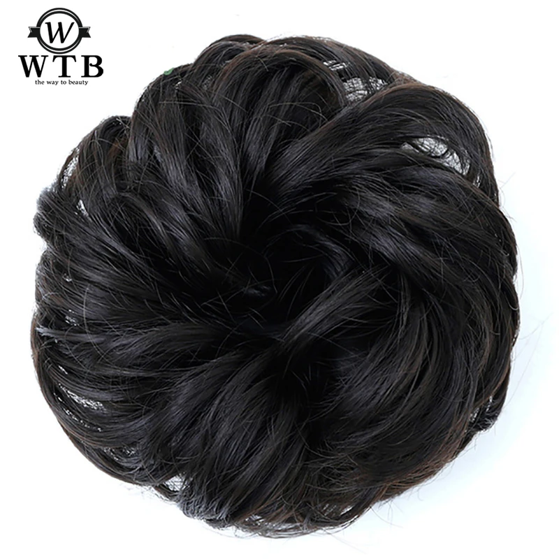 

WTB Synthetic Hair Chignons Elastic Scrunchie Extensions Hair Ribbon Ponytail Hair Bundles Updo Hairpieces Buns Drawstring