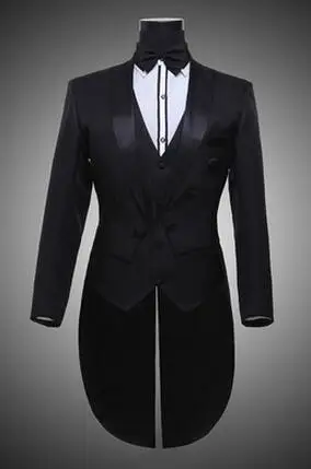 Лидер продаж для мужчин новая Мода смокинг сценические костюмы костюм платье певица/XS-XL - Цвет: Черный