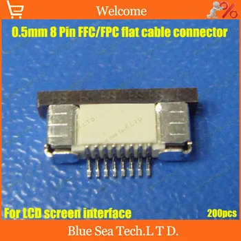 

Free Shipping FPC/FFC connector cable socket 8 pin 0.5mm connector for LCD screen interface of DVD/GPS/MP3/PDA/Phone ect.ROHS