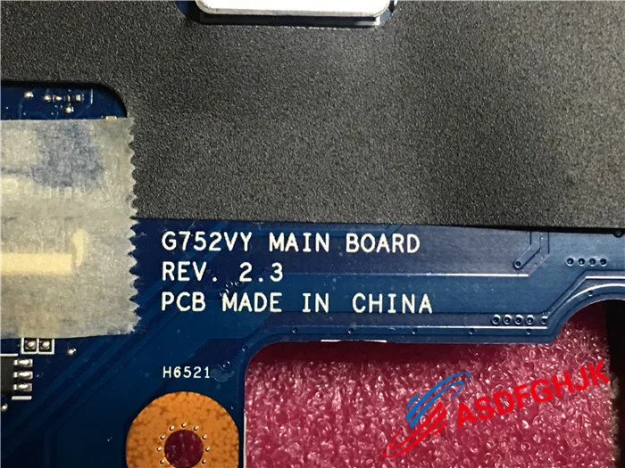  Original FOR ASUS G752VY LAPTOP MOTHERBOARD G752VY MAINBOARD WITH I7-6700HQ AND N16E-GS-KAB-A1 GTX9