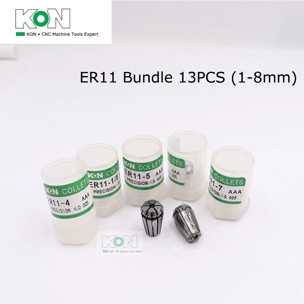 

[ChinaKON] ER11 Collet BUNDLE ER16 1-7mm 13PCS CNC Spring ER Collet Milling Machine ER11