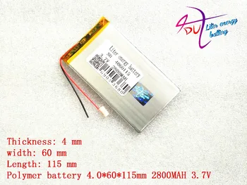

Liter energy battery 3.7V 4060115 2800mAh polymer lithium battery w17pro7 inch Tablet PC battery all brand tablet