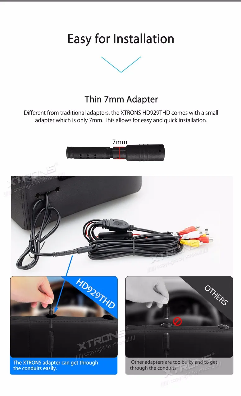 Perfect One Pair 9" Touch Screen Headrest Car DVD Car Headrest DVD Headrest Car Monitor DVD with HDMI Port & Adjustable Viewing Angles 13