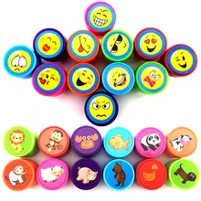 12 шт. дети мультфильм животных Печать Дети Пользовательские Пластик Резина само красочного марки игрушки подарки для детей Рождественский подарок для детей