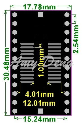 20 шт./лот SOP24 поворота DIP24 SOIC поворота DIP24 переходная пластина 1 мм Шаг с землей тормозные колодки