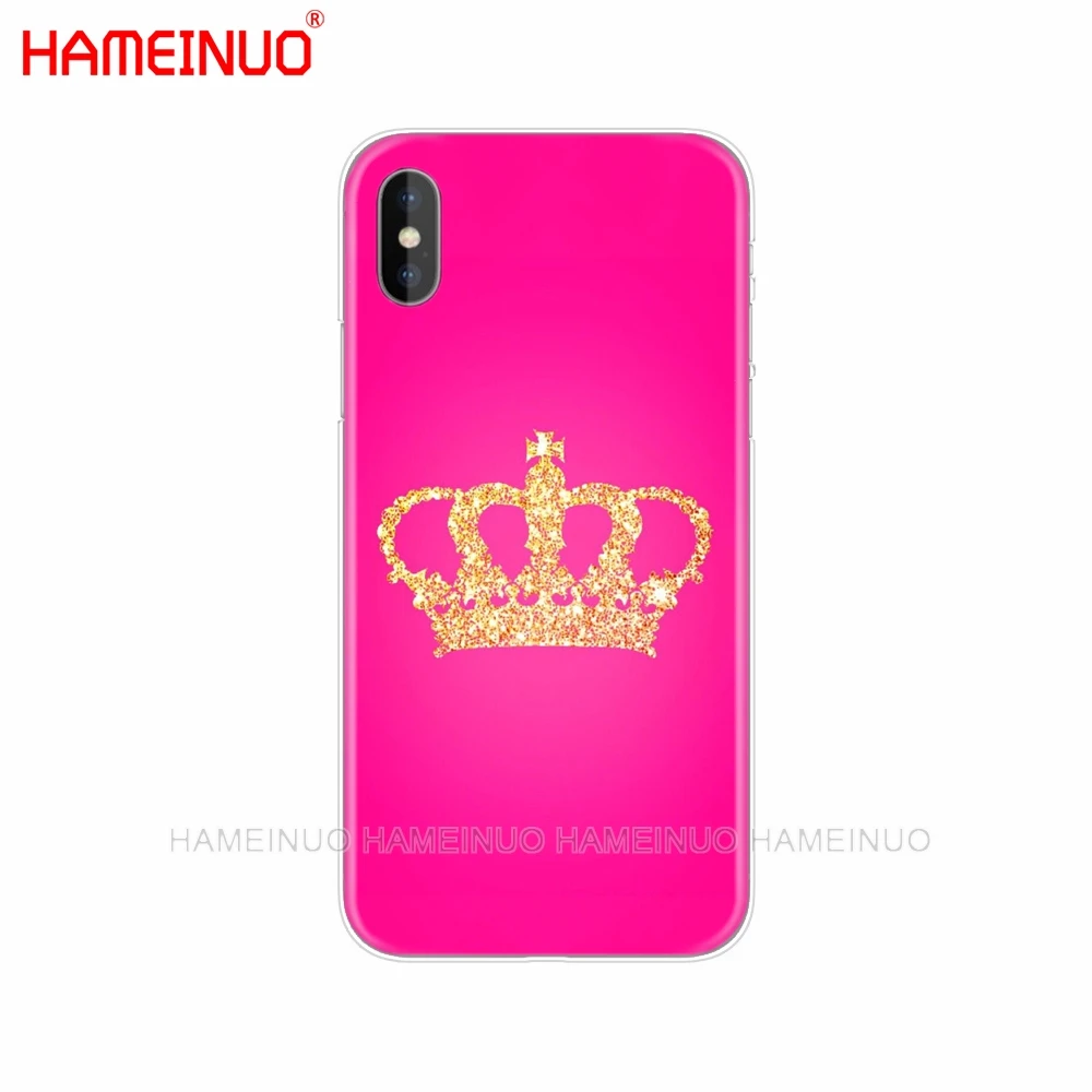 HAMEINUO королева и король корона Coque сотовый телефон чехол для iphone X 8 7 6 4 4S 5 5S SE 5c 6s plus - Цвет: 90111