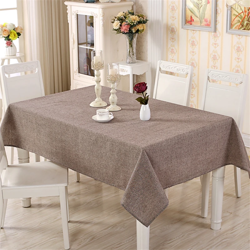 

Cotton Modern Table Cover Simple Plain Tablecloth Tea Table Cloth Dining Tablecloths Rectangular Table-cloth Tafelkleed For Home
