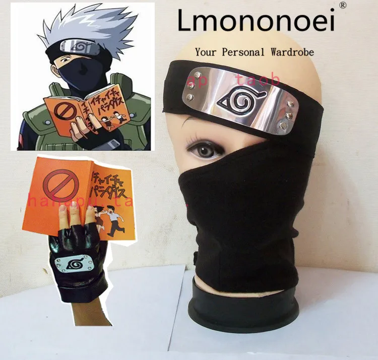 Kustomz Vikings Naruto Kakashi Cosplay Mask and luminious (Glow in Dark )  Headband 2pc Set : : Toys & Games