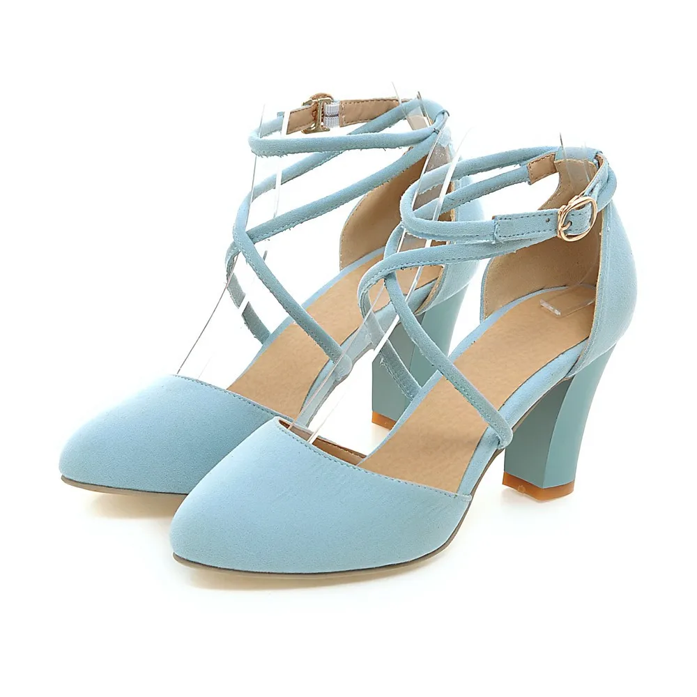 MoonMeek/ г.; пикантная женская обувь на высоком квадратном каблуке с круглым носком и пряжкой; цвет серый, светло-голубой; Туфли-лодочки; женская обувь
