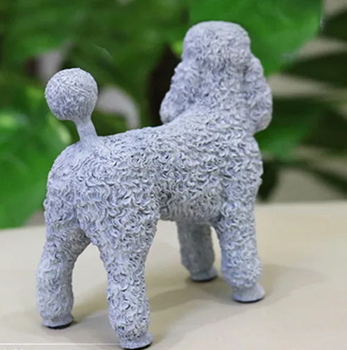 grey poodle dog figure collection 2
