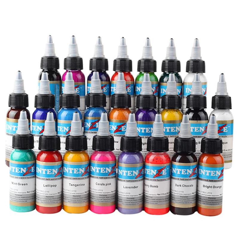 

21 Color Set Professional Multi Colors Tattoo Ink Pigment Set Kits 30ml Beauty Makeup Paints Bottles Tools Body Art Accessory