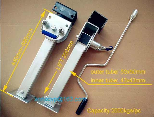 stabilser Legs Drop Down With Plate 440mm Caravan parking legs cap 2tons, prop stands 1