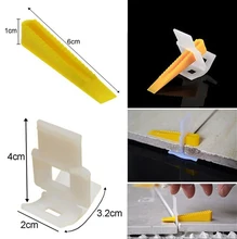 200 Pcs Hot Sale Tile Leveling Spacer System Construction Tool Wedges Tiling Flooring PE Tile Grout