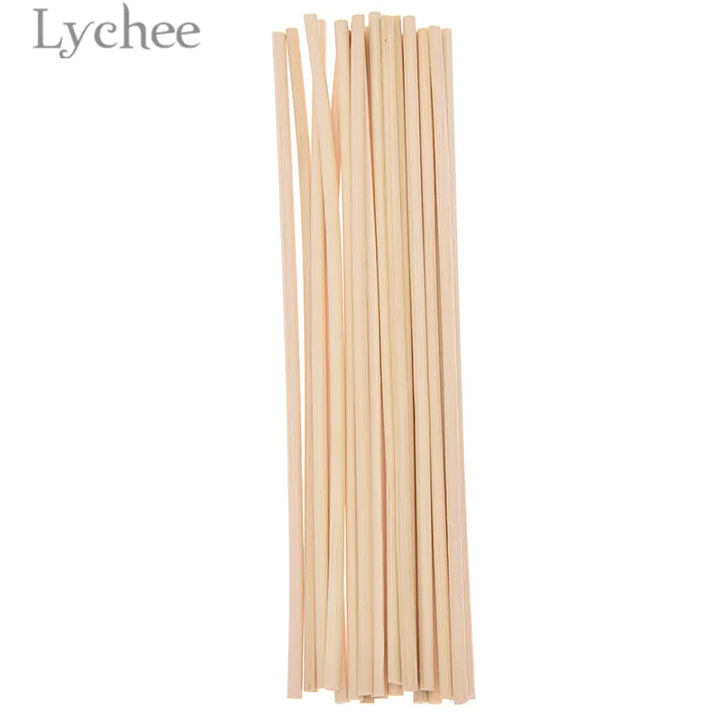 Lychee 20 шт. 4 мм x 20 см Экстра толстый ротанговый Рид масло диффузор Замена палочки благовония дома гостиная ароматические благовония