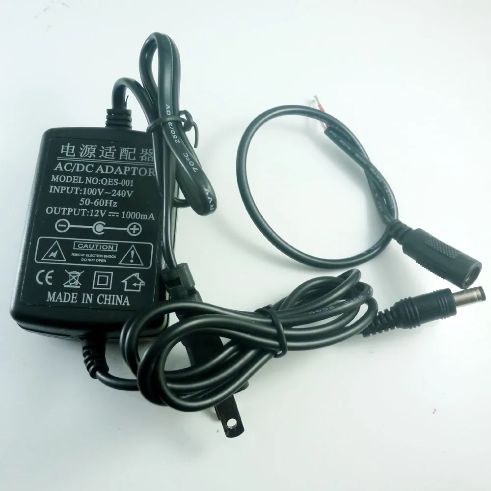 

PWR_12VDC_1A 1A AC DC Adaptor Input 110V 220V to 12V 1A 50Hz 60Hz for Bluetooth Wifi RS485 RS232 Relay 315M 433M Controller LED