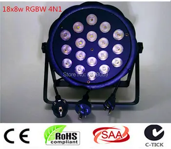 

RGBW 4in1 18x8W LED Flat SlimPar Quad Light 4in1 LED DJ Wash Light Stage Uplighting