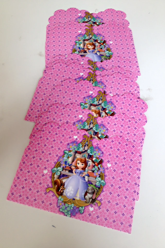  12pc/lot Cartoon Sophia Princess Invitation Card Sophia Princess Birthday Party Decorations KidsPar - 32965488681