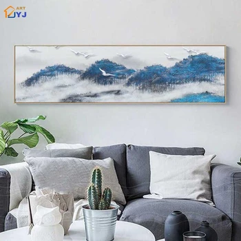 

Large Chinese Painting Picture Canvas Wall Art Hand Painted Modern Abstract Oil Painting for Bedroom Home Decor No Frame FCS0142