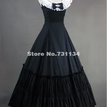 Черно-белое аристократное платье в викторианском стиле с бантом бальное платье «Южная Белль», бальное платье Лолита, костюм для театров