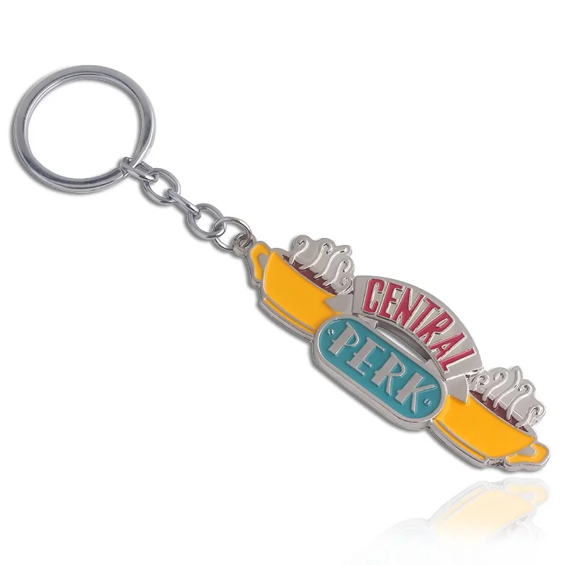 American TV Show Friends Keychain Central Perk Coffee Time Pendant