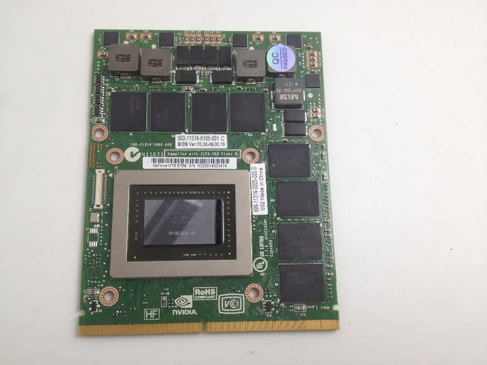 0HXD3N GTX675M for Dell Alienware M17x R2 R3 R4 Gaming Laptop nVidia