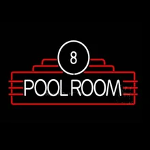 8 комната бассейна декоративная неоновая вывеска Настоящая стеклянная трубка неоновые лампочки развлечения игровая комната неоновая магазинная вывеска дисплей Супер яркий VD 17x14