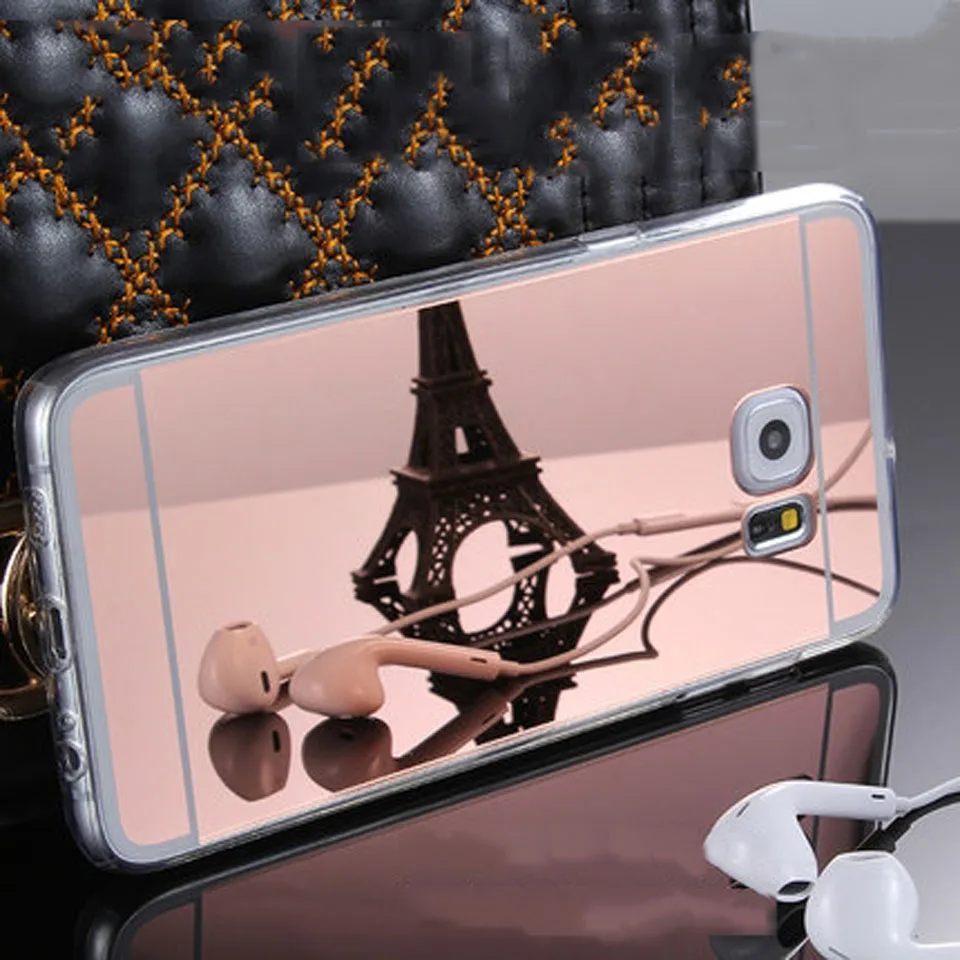 Glitter TPU Silicone + PC 2 IN 1 Mirror Case For Samsung Galaxy S8 Plus S9 Note 8 9 S7 Edge J4 J6 J8 A6 A8 2018 Cover Soft Cases |