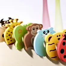 10 шт./лот, заглушки для дверей с рисунками животных для детей и малышей, фиксаторы, защита для пальцев, BTRQ0073