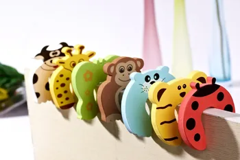 

10pcs/lot Child kids Baby Animal Cartoon Door Jammers Stop stopper holder lock Safety guard Finger BTRQ0073