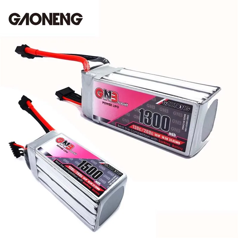 

Gaoneng GNB 18.5V 1500mAh / 1300mAh 130C/260C 5S Recfhargeable Lipo Battery W/ XT60 Plug Connector For RC Model Multicopter Accs