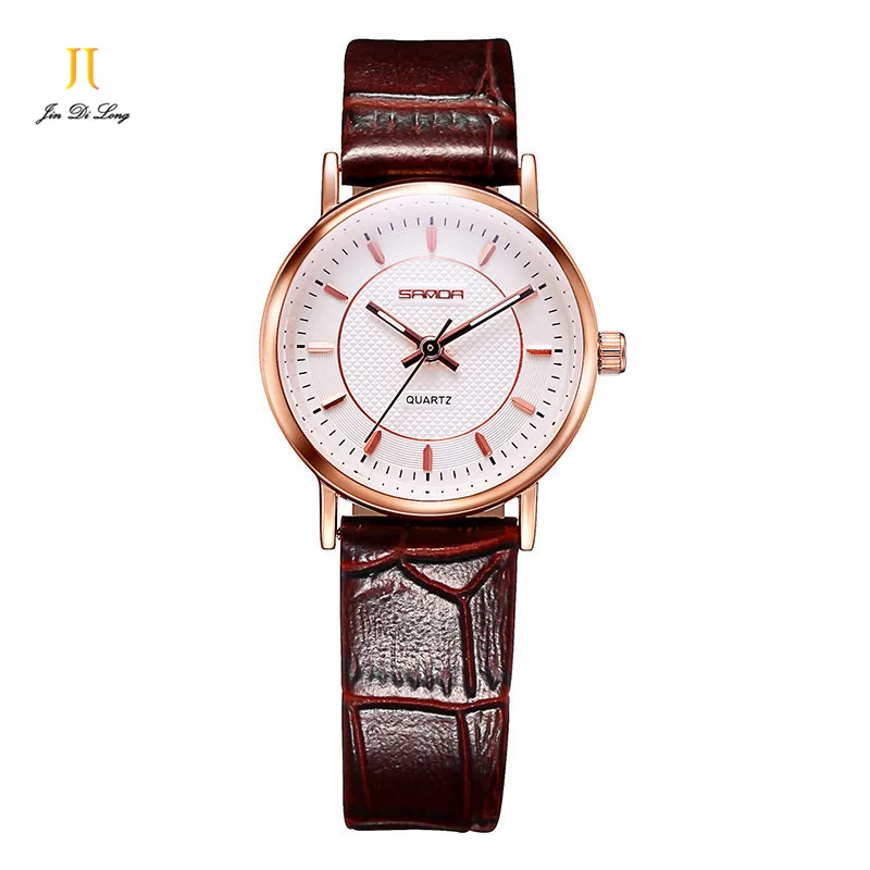 ?Brand Classic Fashion Ultra Thin Casual Watch Women's Quarts Watches Ladies Clock Leather Strap