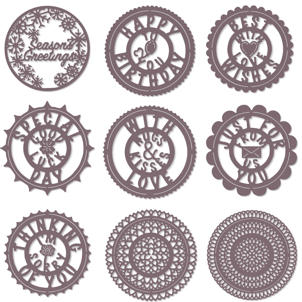 

Estel Pierced Circle Frame Metal Steel Cutting Dies For DIY Scrapbooking Decorative Embossing Handcraft Die Cuts Template