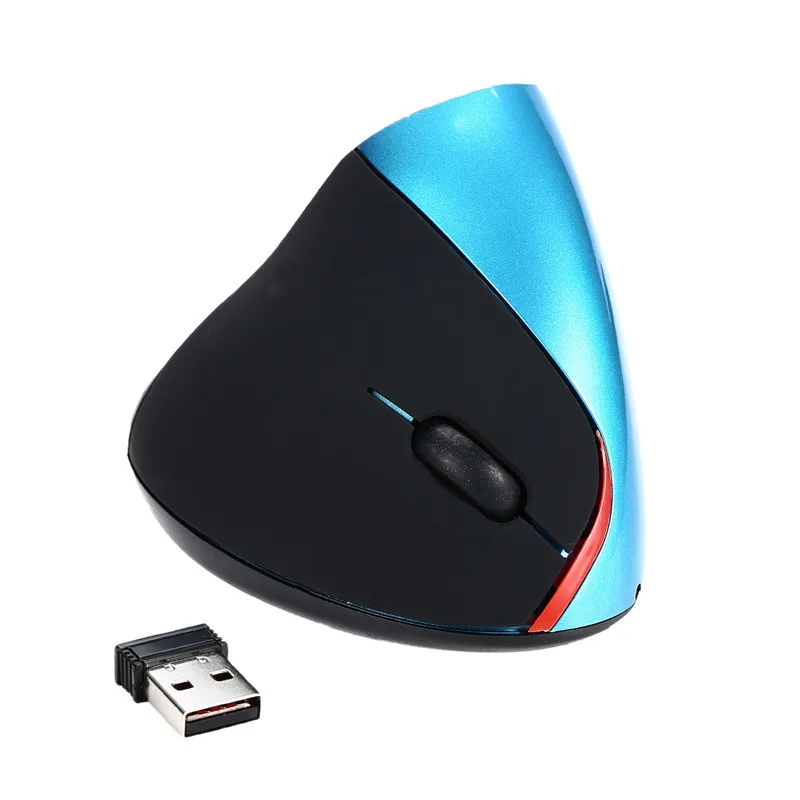 Эргономичная беспроводная мышь Вертикальная мышь оптическая мышь перезаряжаемая Ma использование 1600 dpi для MateBook X игры для домашнего офиса - Цвет: Синий