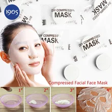 Free Shipping 1pcs Compressed Facial Face Mask Women Beauty DIY Disposable Mask Paper non-woven Natural Skin Care Wrapped Masks