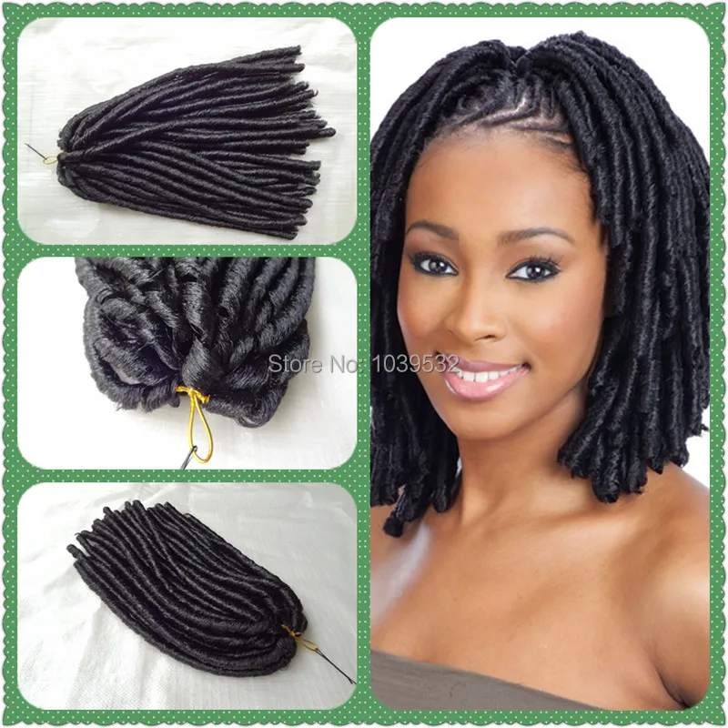 Synthetic Hair Extension Soft Dread Locks,Black Color, 70g/pc, use 100