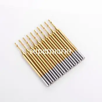 

10pcs 3.175mm CED 1.2mm CEL 6mm Titanium N2 Coated Carbide One Single Flute CNC Router Bit Milling Tools Free Shipping
