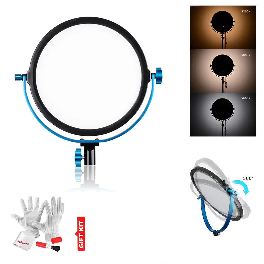 

Pergear 160 Led Video Light 30W Bi-color Temperature 3200K~5600K CRI 95+ 360 Degree Round Children Baby Photography Soft Light