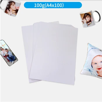 

100Pcs A4 Iron On Heat Transfer Paper for Polyester Cotton T-Shirt Cushion Fabrics Cloth Phone Case Printing Design