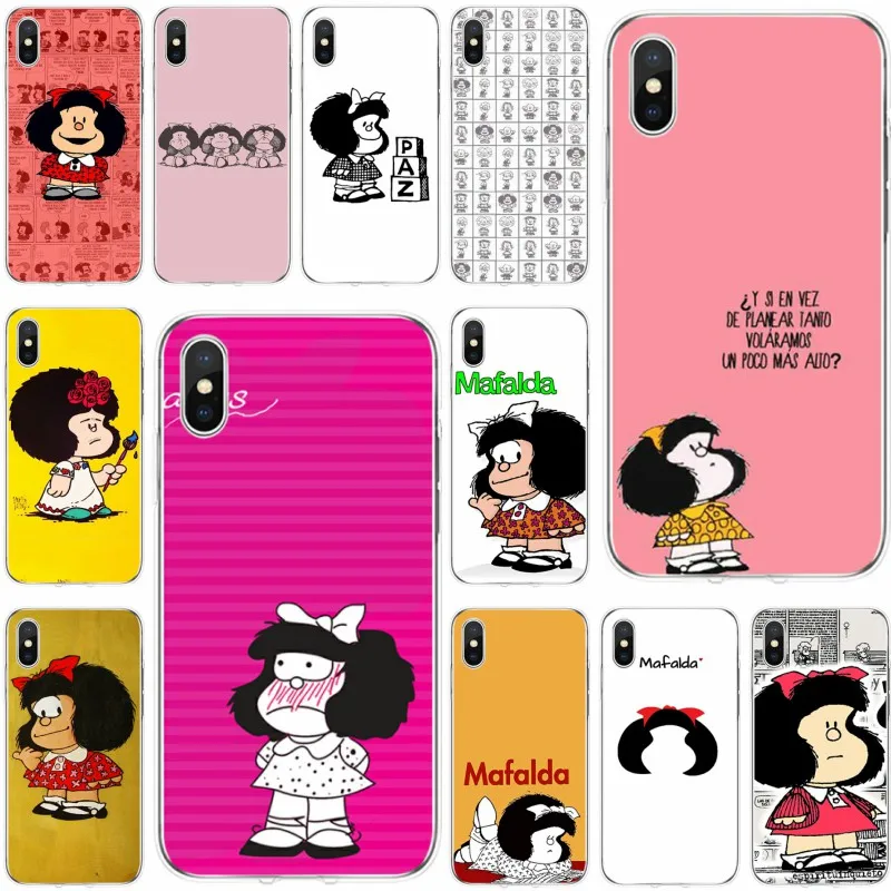 

Mafalda cute Cover Soft Silicone 2018 TPU Phone Case For iPhone 5 5C 5S SE 6 6plus 7 7plus 8 8plus X XS XR XS Max