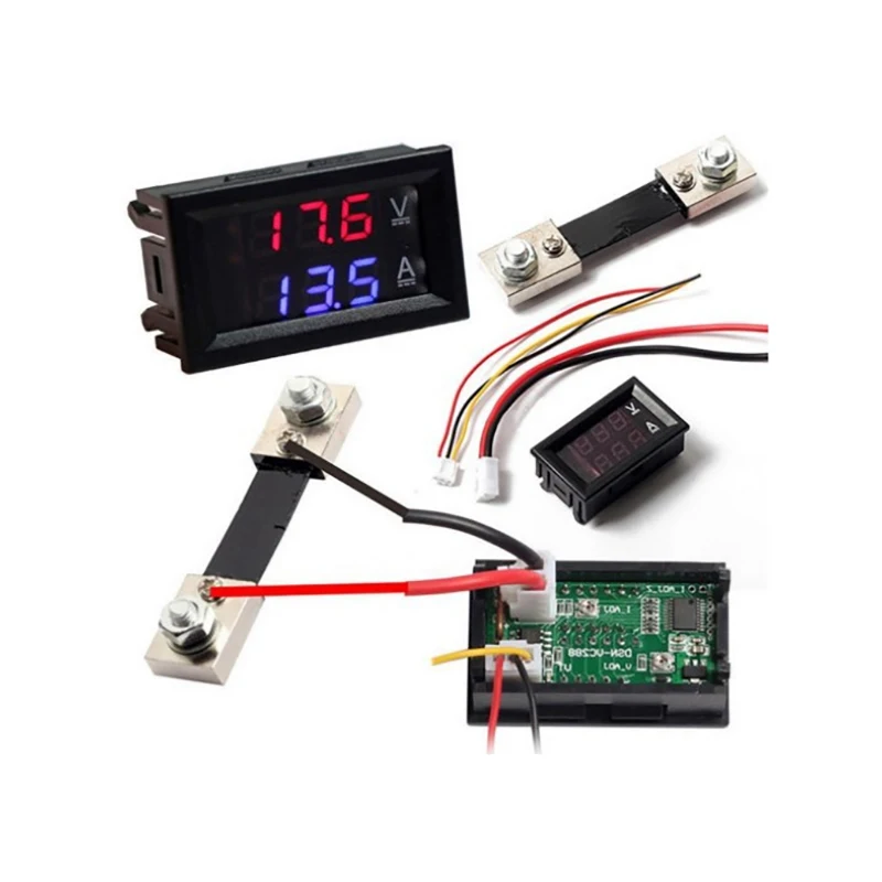 

ALLOMN High Quality DC 100V 10A Voltmeter Ammeter Blue + Red LED Amp Dual Digital Volt Meter Gauge Measuring Tools
