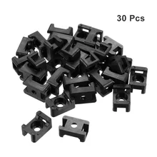 UXCELL noir 30 pièces 5mm trou largeur câble électrique attache montage Base selle Type fils support Nylon cordon gestion multi-utilisé