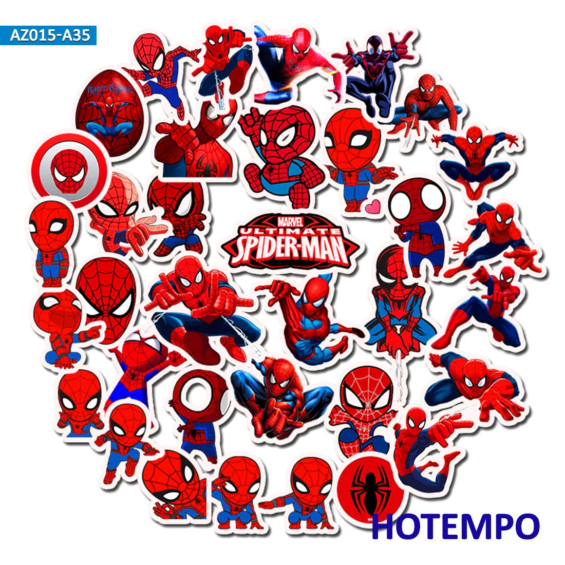 35pcs Super Hero Marvel Spider-Man Stickers for Mobile Phone Laptop Luggage Suitcase Guitar Skateboard Bicycle Car Decal Sticker 35pcs Super Hero Marvel Spider-Man Stickers for Mobile Phone Laptop Luggage Suitcase Guitar Skateboard Bicycle Car Decal Sticker