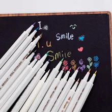 15 цветов в упаковке, металлический маркер, сделай сам, скрапбукинг, ремесла, мягкая кисть, ручка, художественный маркер, ручка для канцелярских принадлежностей, школьные принадлежности