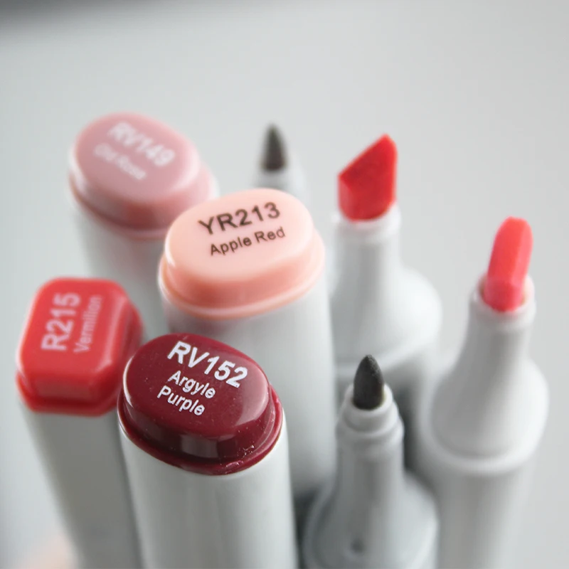 Маркеры Finecolour 8 цветов желтые и красные двусторонние маркеры для творчества