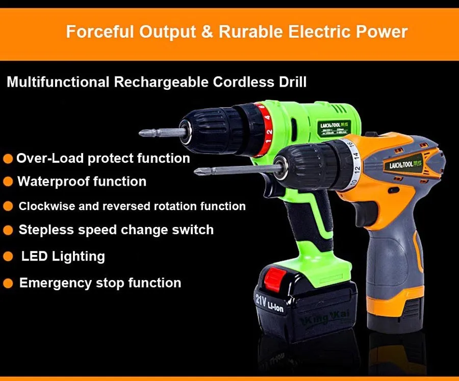 Cordless Lithium Battery Electric Drill-07
