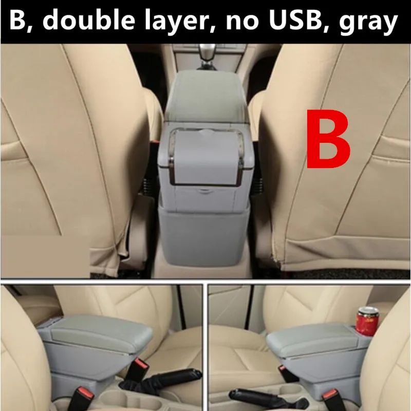 Для Honda CR-Z CRZ подлокотник коробка центральный магазин содержание коробка Подстаканник Пепельница интерьер - Название цвета: B style gray