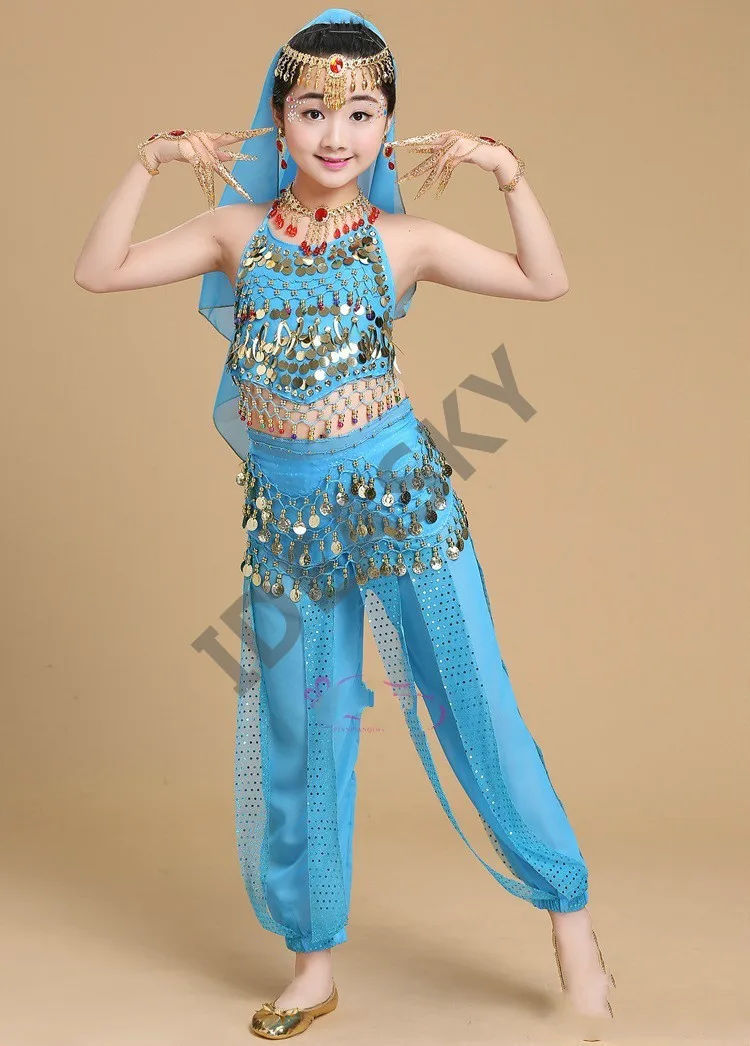 Детский костюм для восточного танца, костюмы для восточных танцев, одежда для танца живота, индийские костюмы для девочек, для взрослых