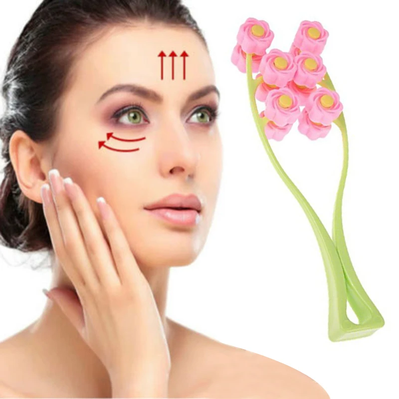 

Rose Shape Face Up Roller Massage Slimming Remove Chin Anti Wrinkle Face Slimmer Massage Massager Beauty Roller Care Tool